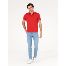 Cacharel Erkek Nar Çiçeği Polo Yaka Slim Fit Basic Merserize T-shirt 50265364-VR039