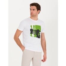 Cacharel Erkek Beyaz Bisiklet Yaka Slim Fit T-Shirt 50265888-VR013