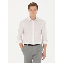 Cacharel Erkek Bej Slim Fit Uzun Kollu Gömlek 50265464-VR011