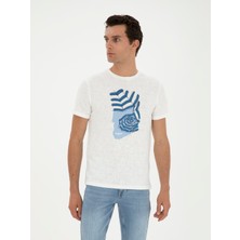 Cacharel Erkek Gül  Slim Fit Bisiklet Yaka T-shirt 50284365-VR013