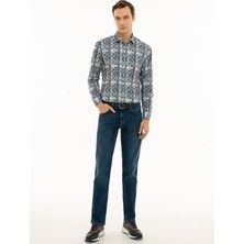 Cacharel Erkek İndigo Slim Fit Uzun Kollu Gömlek 50227935-VR028