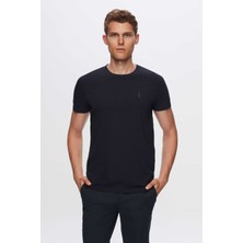 Twn Slim Fit Lacivert Düz T-Shirt 2EC148551753M