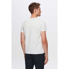 Twn Slim Fit Beyaz Düz T-Shirt 2EC148551753M