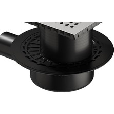 VitrA V-Flow Kare 5607282 Duş Kanalı, Yandan Çıkışlı, 15X15 Cm, Parlak Krom  Matkrom