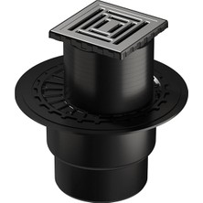 VitrA V-Flow Kare 5607321 Yalıtımlı Duş Kanalı, Alttan Çıkışlı, 10X10 Cm, Dk 800 Kapak, Parlak Krom