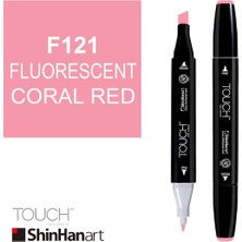 Shinhan Art Art Touch Twin Marker F121 Fluorescent Coral Red