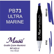 Masis Twin Çift Uçlu Marker Kalemi 73 Ultra Marine
