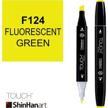 Shinhan Art Art Touch Twin Marker F124 Fluorescent Green