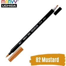 Marvy Artist Brush Pen 1800 Çift Taraflı Firça Uçlu Kalem 82 Mustard