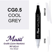 Masis Twin Çift Uçlu Marker Kalemi Cg0.5 Cool Grey