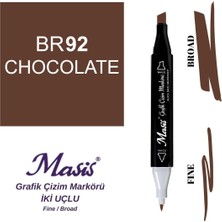 Masis Twin Çift Uçlu Marker Kalemi 92 Chocolate
