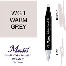 Masis Twin Çift Uçlu Marker Kalemi Wg1 Warm Grey