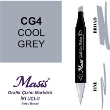 Masis Twin Çift Uçlu Marker Kalemi Cg4 Cool Grey
