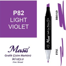 Masis Twin Çift Uçlu Marker Kalemi 82 Light Violet