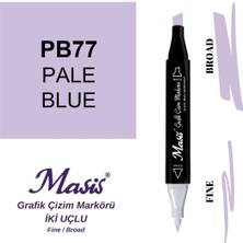 Masis Twin Çift Uçlu Marker Kalemi 77 Pale Blue