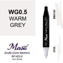 Masis Twin Çift Uçlu Marker Kalemi Wg0.5 Warm Grey