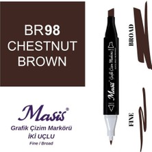 Masis Twin Çift Uçlu Marker Kalemi 98 Chestnut Brown