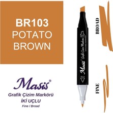 Masis Twin Çift Uçlu Marker Kalemi 103 Potato Brown