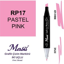Masis Twin Çift Uçlu Marker Kalemi 17 Pastel Pink