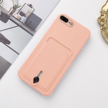 Zebana Apple iPhone 7 Plus Uyumlu Kılıf Zebana Kartlıklı Sweet Yumuşak Silikon Kılıf Rose Gold