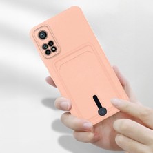 Zebana Xiaomi Mi 10T Pro Uyumlu Kılıf Zebana Kartlıklı Sweet Yumuşak Silikon Kılıf Rose Gold