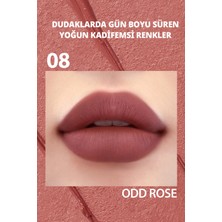 Peripera Yoğun Renk Pigmentli,  Kadife Görünümlü Ruj Peripera Ink Velvet Intense Stick (008 Odd Rose)