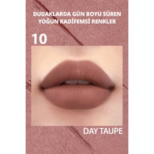 Peripera Yoğun Renk Pigmentli, Kadife Görünümlü Ruj Peripera Ink Velvet Intense Stick (010 Day Taupe)