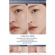 Clio Kalıcı Kapatıcı Cushion Clio Kill Cover The New Founwear Cushion +Refill (2.5 Ivory) SPF50+ Pa+++