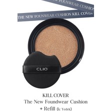 Clio Kalıcı Kapatıcı Cushion Clio Kill Cover The New Founwear Cushion +Refill (3.5 Vanilla) SPF50+PA+++