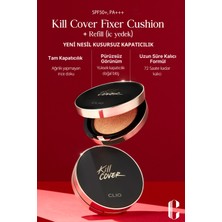 Clio Mat Bitişli Kapatıcılık Sunan Cushion Clio Kill Cover Fixer Cushion+Refill (02 LINGERIE)SPF50+ Pa+++