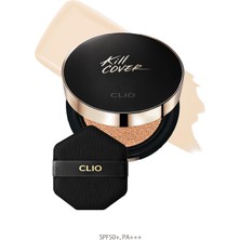 Clio Mat Bitişli Kapatıcılık Sunan Cushion Clio Kill Cover Fixer Cushion+Refill (03 Linen) SPF50+ Pa+++