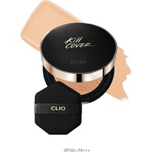 Clio Mat Bitişli Kapatıcılık Sunan Cushion Clio Kill Cover Fixer Cushion+Refill (04 Ginger) SPF50+ Pa+++