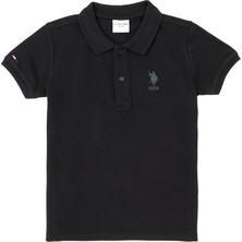 U.S. Polo Assn. Erkek Çocuk Siyah Basic Polo Yaka Tişört 50279572-VR046