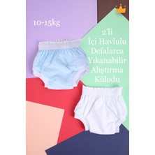 Babyhola Yıkanabilir Yüksek Emici Alıştırma Külodu 2'li 10-15 kg Mavi-Beyaz 1400