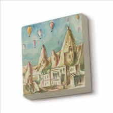 Sadrazam Kapadokya Baskılı Doğaltaş MAGNETKRT-115BUZDOLABI Süsü