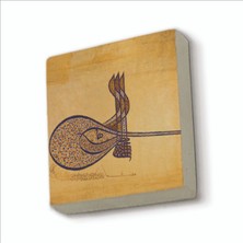 Sadrazam Kanuni Sultan Süleyman’ın Tuğrası Baskılı Doğaltaş MAGNETKH-216BUZDOLABI Süsü