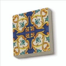 Sadrazam Italyan Deseni Baskılı Doğaltaş MAGNETKD-103BUZDOLABI Süsü