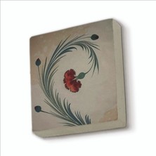 Sadrazam Karanfil Ebrusu Baskılı Doğaltaş MAGNETKRT-071BUZDOLABI Süsü