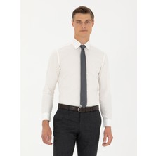 Cacharel Erkek Beyaz Slim Fit Uzun Kollu Klasik Gömlek 50273661-VR013