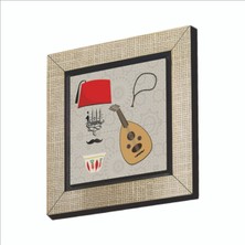 Sadrazam Istanbul Türkiye Semboller Baskılı Mdf MAGNETKRT-060BUZDOLABI Süsü