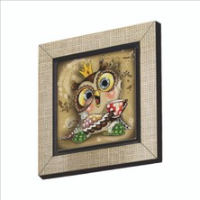 Sadrazam Baykuş Baskılı Mdf MAGNETKRG-164BUZDOLABI Süsü