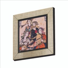 Baksepete Müzisyen Kadınlar Minyatür Baskılı Mdf MAGNETKRT-125BUZDOLABI Süsü