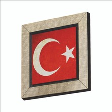 Sadrazam Türkiye Bayrağı Baskılı Mdf MAGNETKRT-098BUZDOLABI Süsü