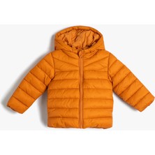 Koton Şişme Mont Kapşonlu Cepli Etiket Detaylı