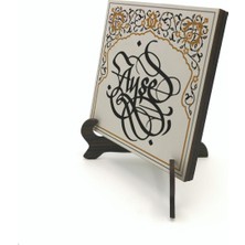 Sadrazam Geleneksel Hat Sanatı ile Mdf Üzerine Yazılı Masaüstü Isimlik