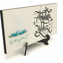 Sadrazam Geleneksel Hat Sanatı ile Mdf Üzerine Yazılı Masaüstü Isimlik