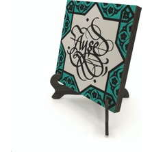 Sadrazam Geleneksel Hat Sanatı ile Mdf Üzerine Yazılı Masaüstü Isimlik