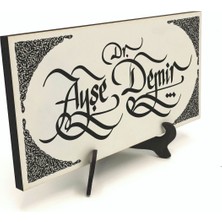 Sadrazam Geleneksel Hat Sanatı ile Mdf Üzerine Yazılı Masaüstü Isimlik