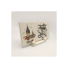 Sadrazam Geleneksel Hat Sanatı ile Doğal Taş Üzerine Yazılı Masaüstü Isimlik