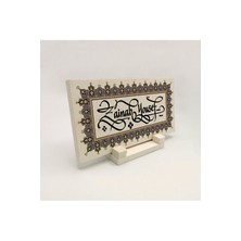 Sadrazam Geleneksel Hat Sanatı ile Doğal Taş Üzerine Yazılı Masaüstü Isimlik